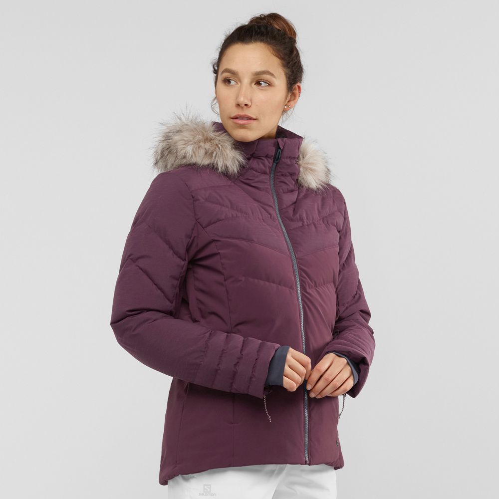 Veste De Ski Salomon Femme Bordeaux - Salomon WARM AMBITION W - France (2053-SMEAF)